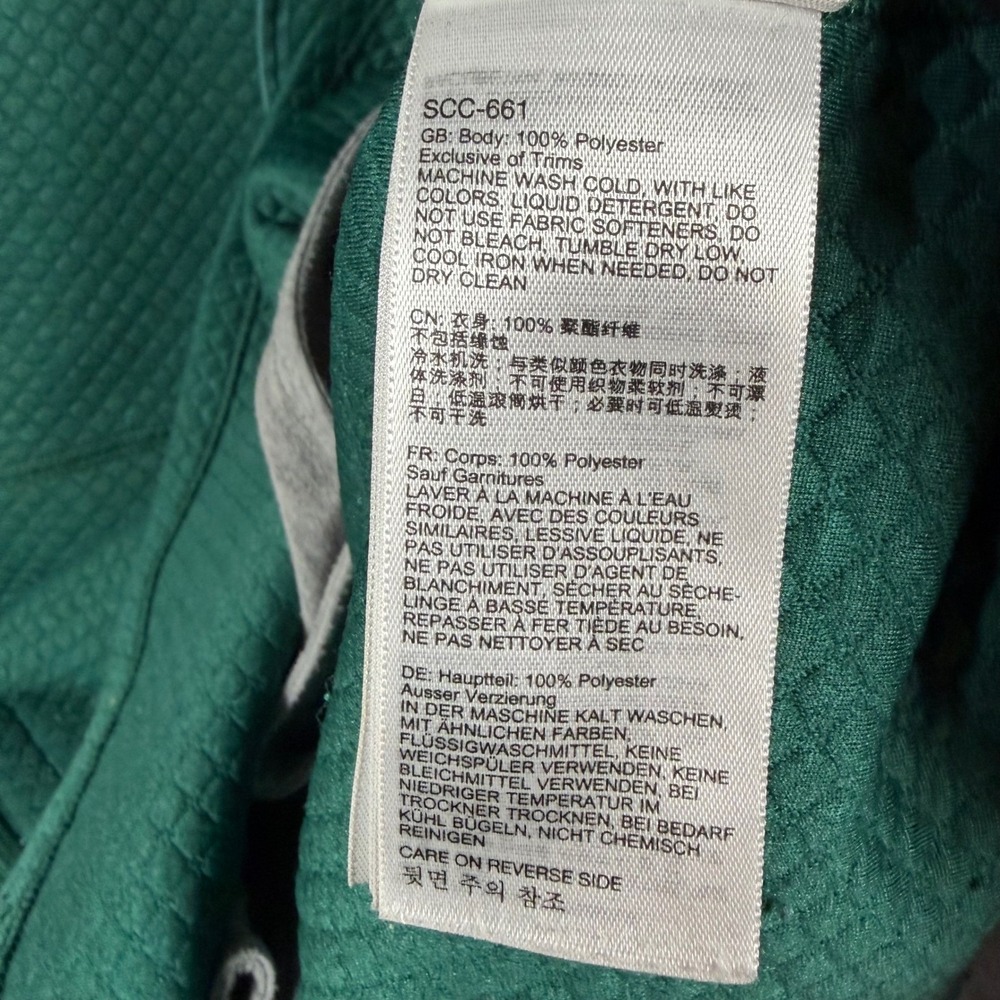 Marmot Quilted Funnel Neck Pullover Sweatshirt Green Womens M Thumbholes Outdoor - Picture 3 of 6